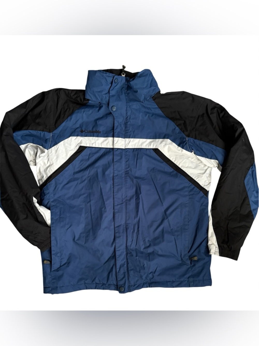 Columbia Men’s Blue, Black & White Rain Jacket